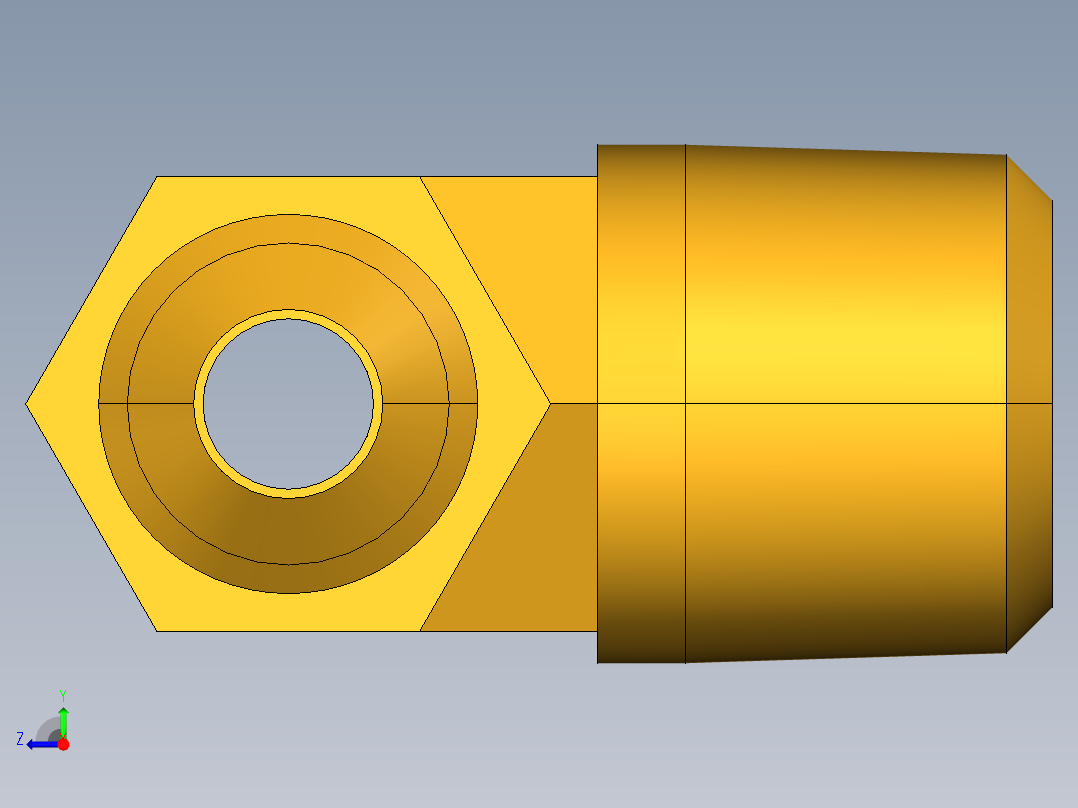 扩口式工业通用硬管接头Male Branch Tee 145F-6-8右视图
