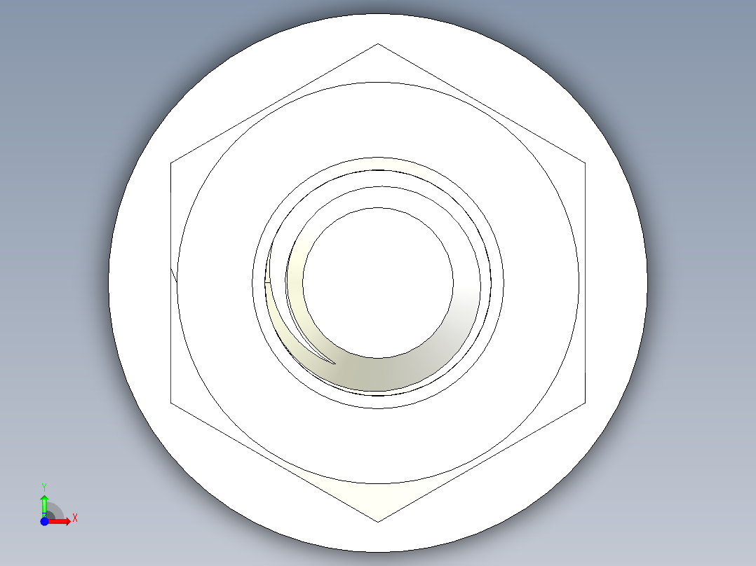 螺栓和螺母-M3 X 0.5前视图
