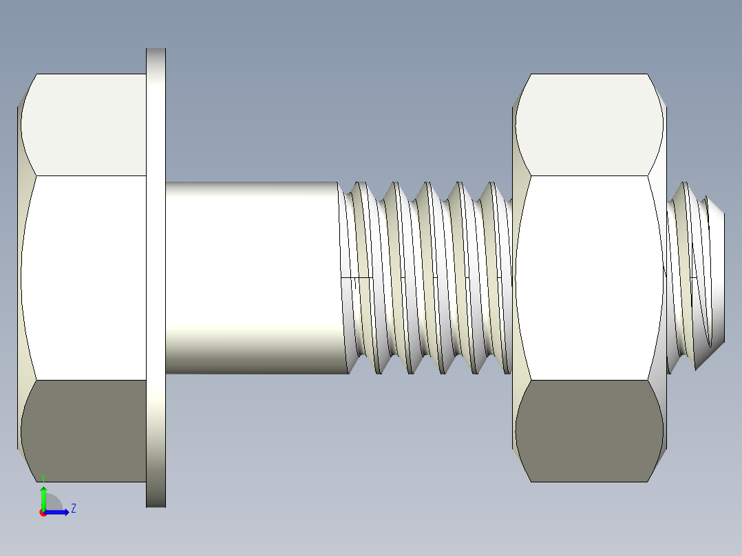 螺栓和螺母-M3 X 0.5左视图