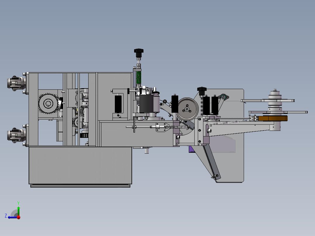 筷子吸管类包装机sw18可编辑右视图