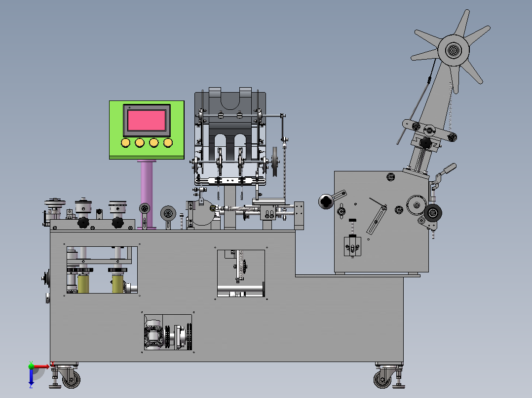 筷子吸管类包装机sw18可编辑俯视图