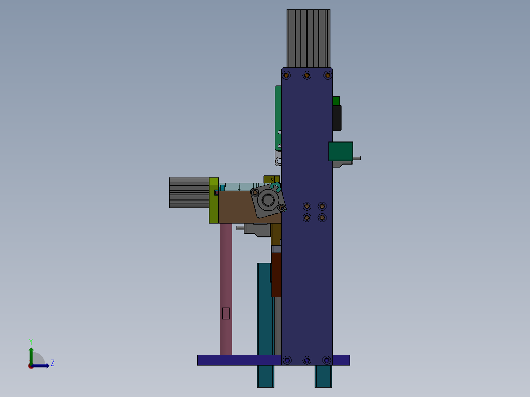 海鸥吹响器自动化打孔sw17左视图