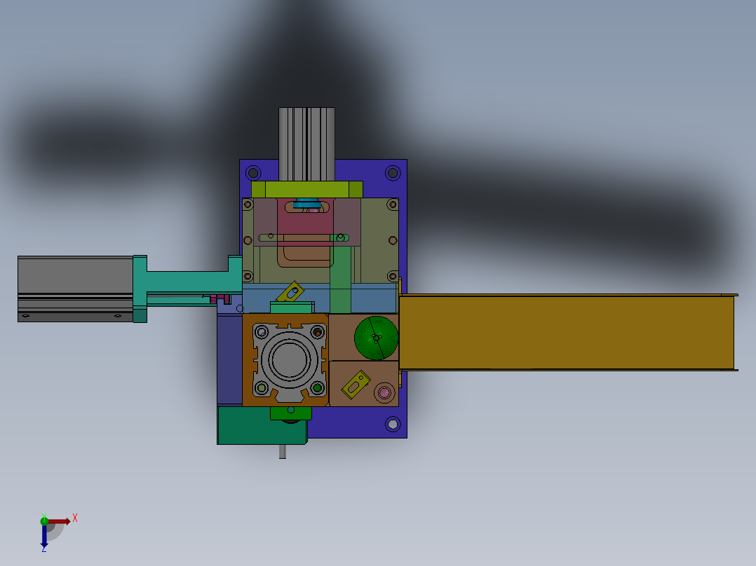 海鸥吹响器自动化打孔sw17俯视图