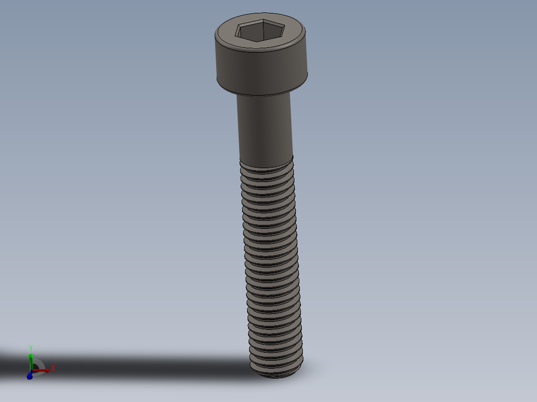 Screw_DIN_912_M5x30_A2.SLDPRT公制内六角螺钉主视图