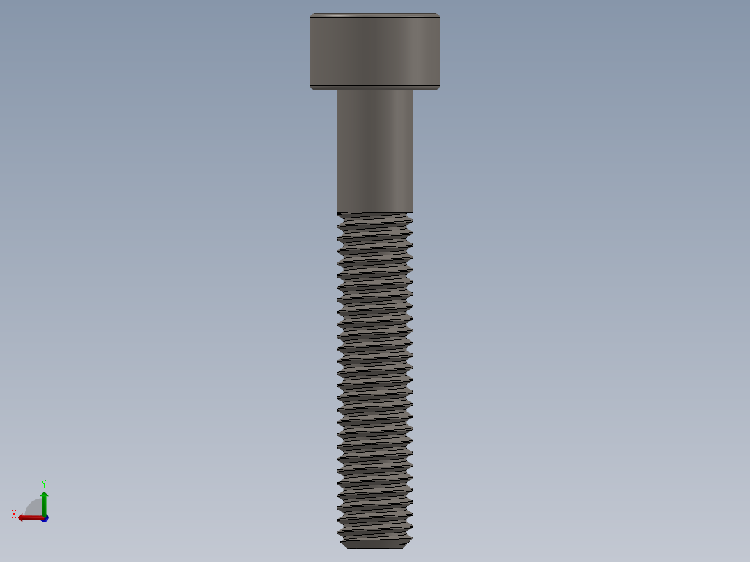 Screw_DIN_912_M5x30_A2.SLDPRT公制内六角螺钉后视图
