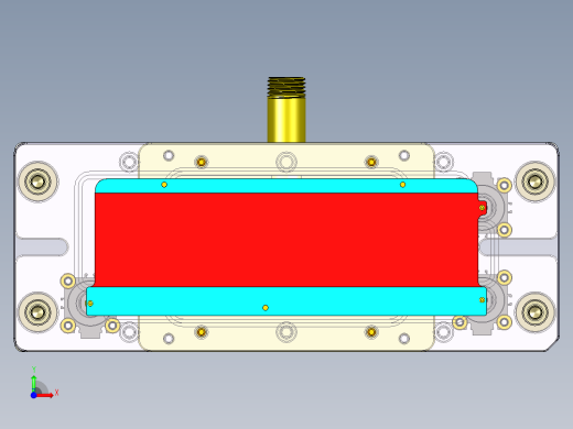 电池盖铣凹槽伸缩定位加吸气CNC工装治具模型前视缩略图