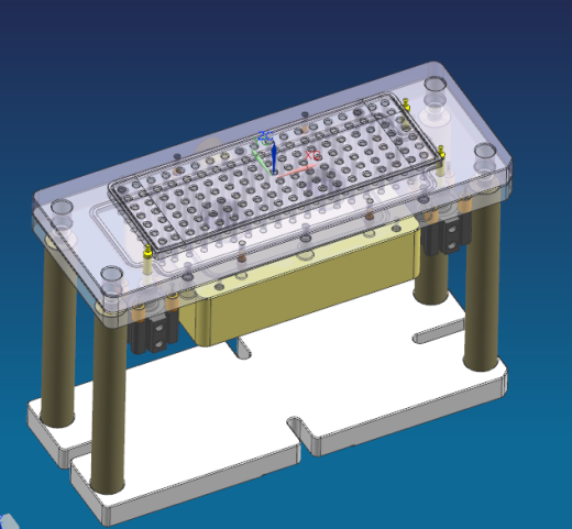 电池盖铣凹槽伸缩定位加吸气CNC工装治具模型缩略图