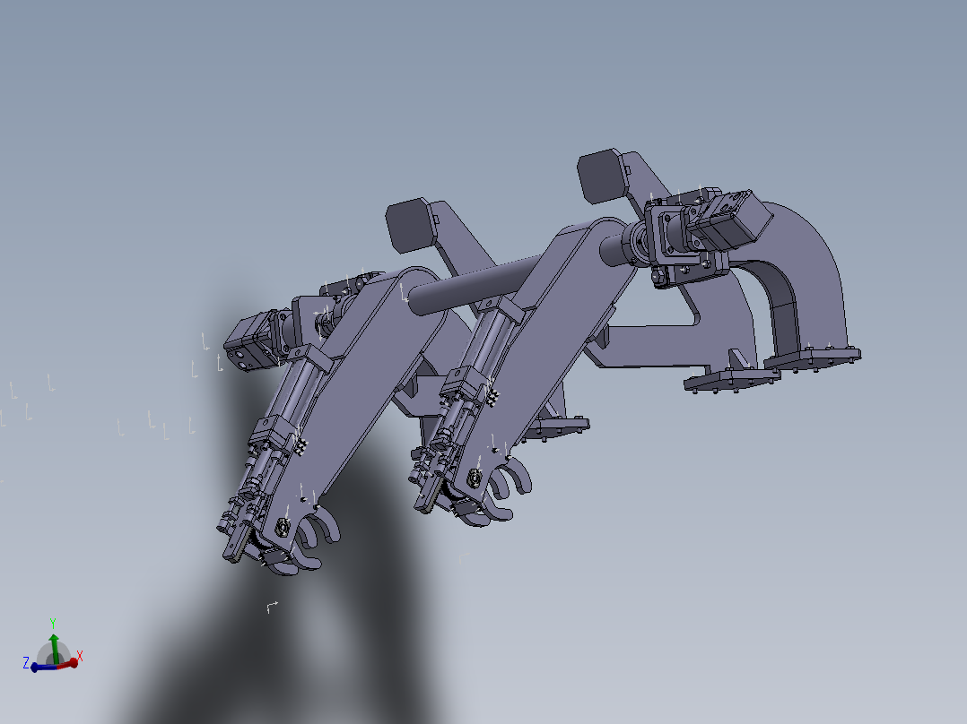 定向钻机自动装杆机构设计（SW三维模型+CAD图纸+说明书）