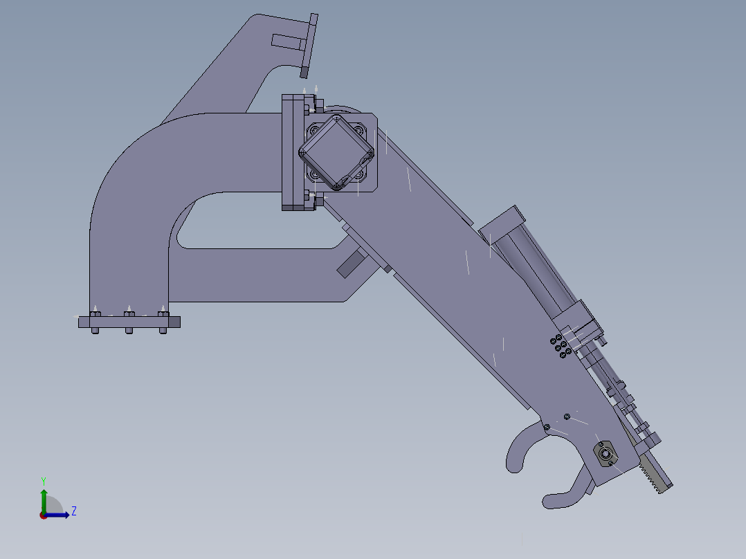 定向钻机自动装杆机构设计（SW三维模型+CAD图纸+说明书）左视图