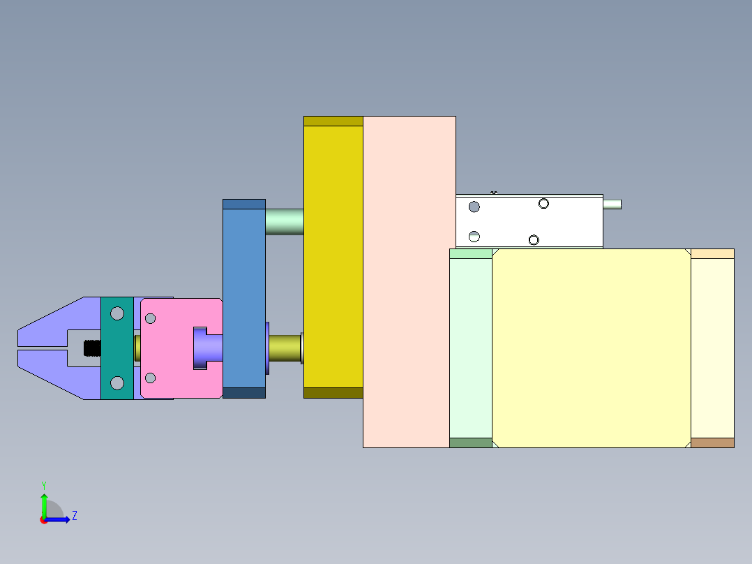 自制无限旋转夹爪左视图