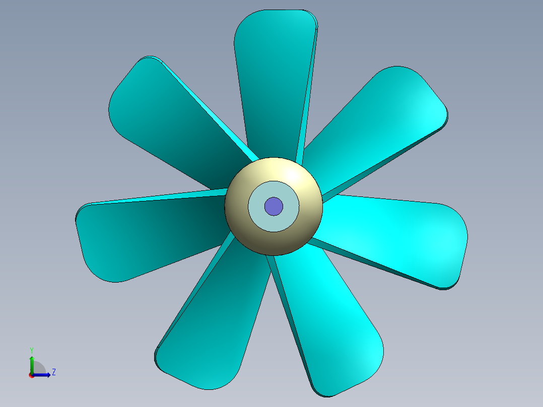 风扇叶片左视图