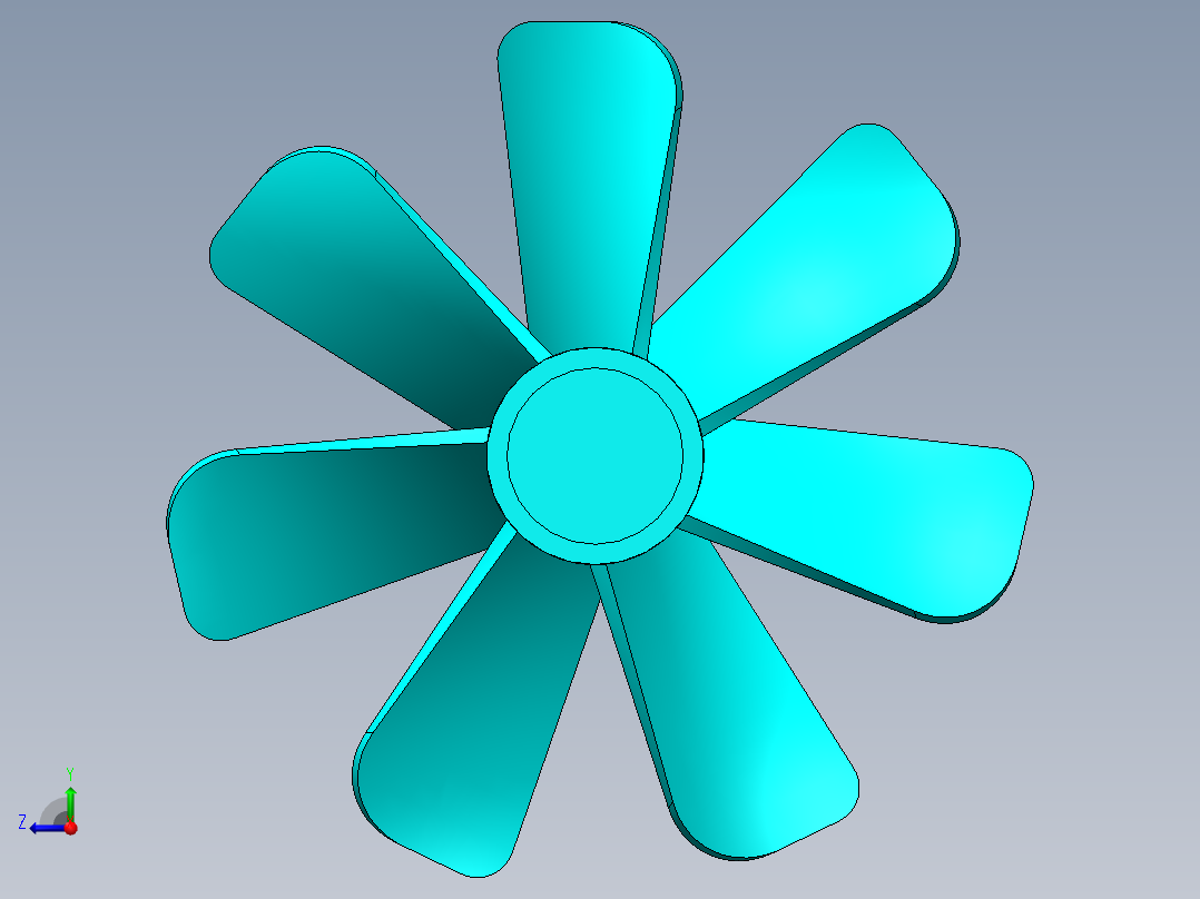 风扇叶片右视图