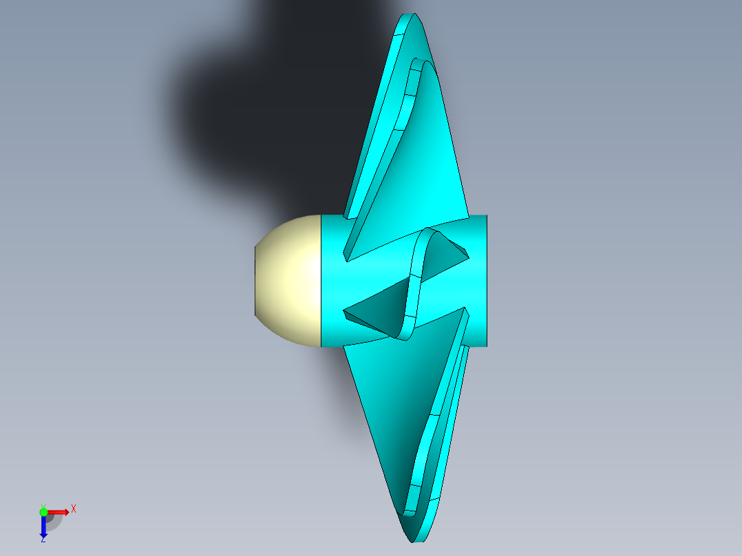 风扇叶片俯视图