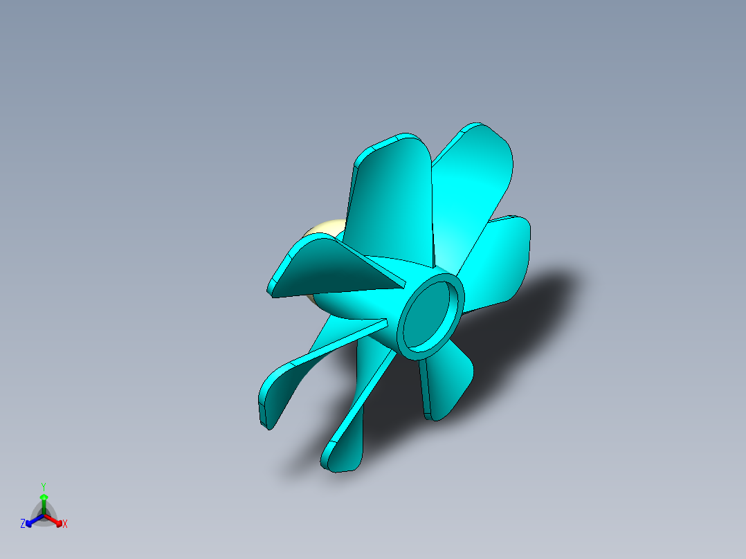 风扇叶片正等轴测图