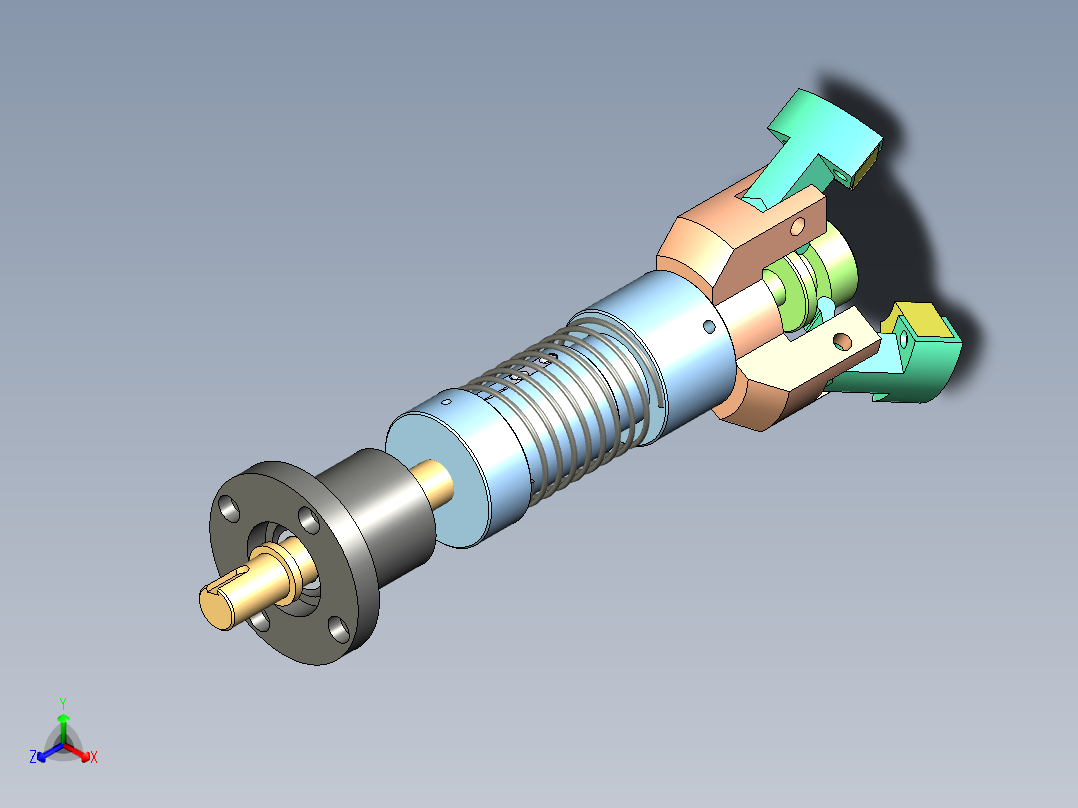 夹持旋盖头正等轴测图