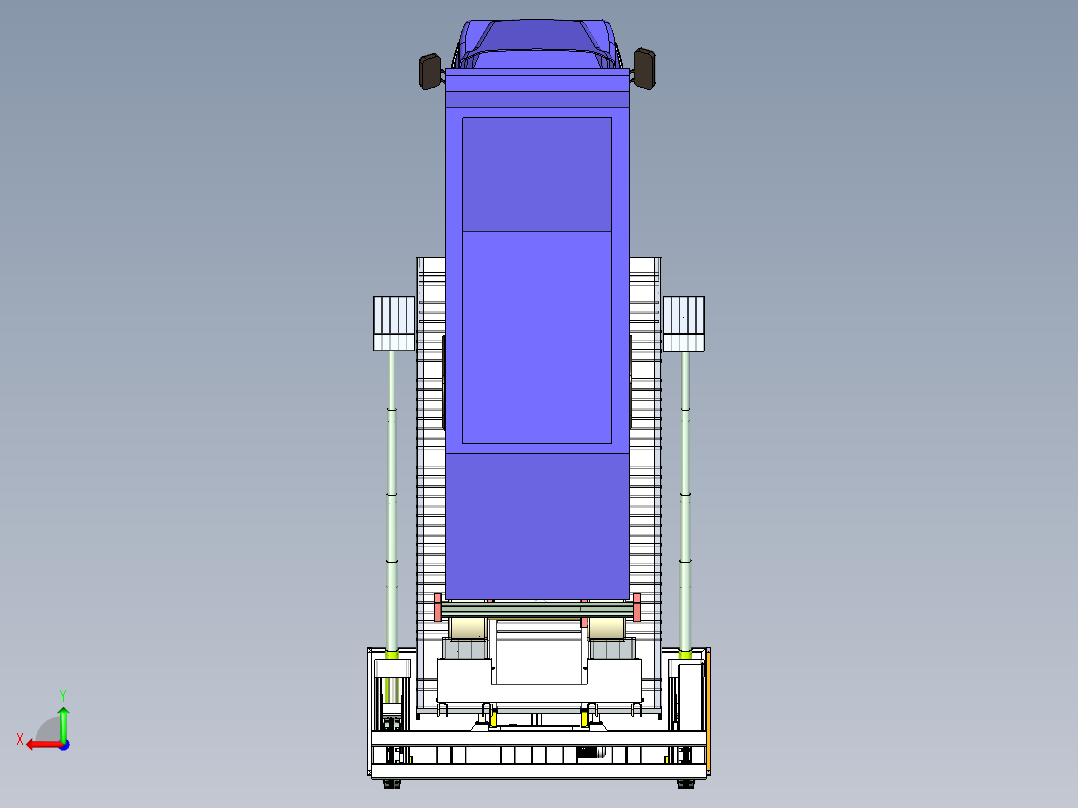可移动的卡车减震器后视图
