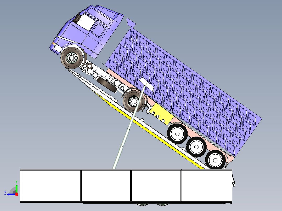 可移动的卡车减震器右视图