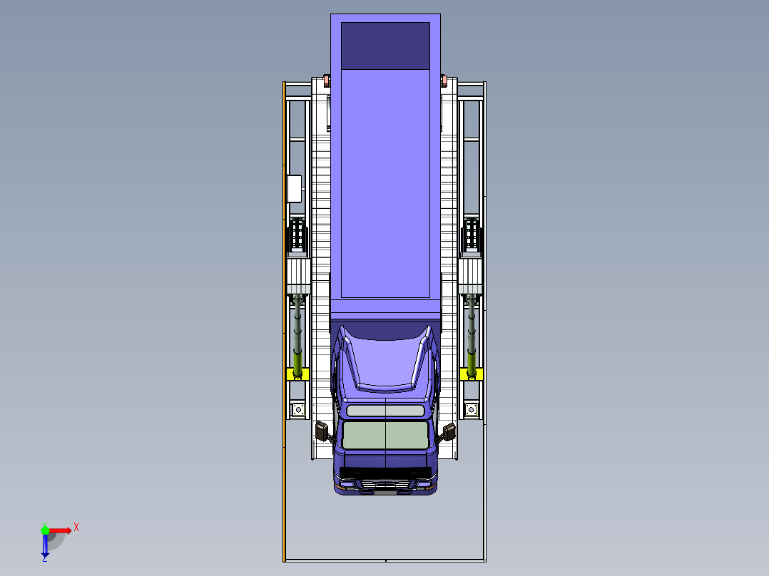 可移动的卡车减震器俯视图