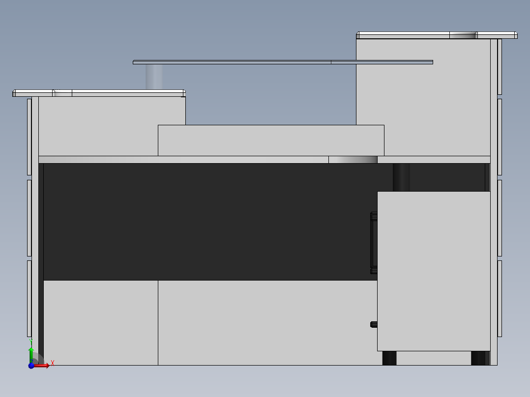 电脑桌(5)前视图