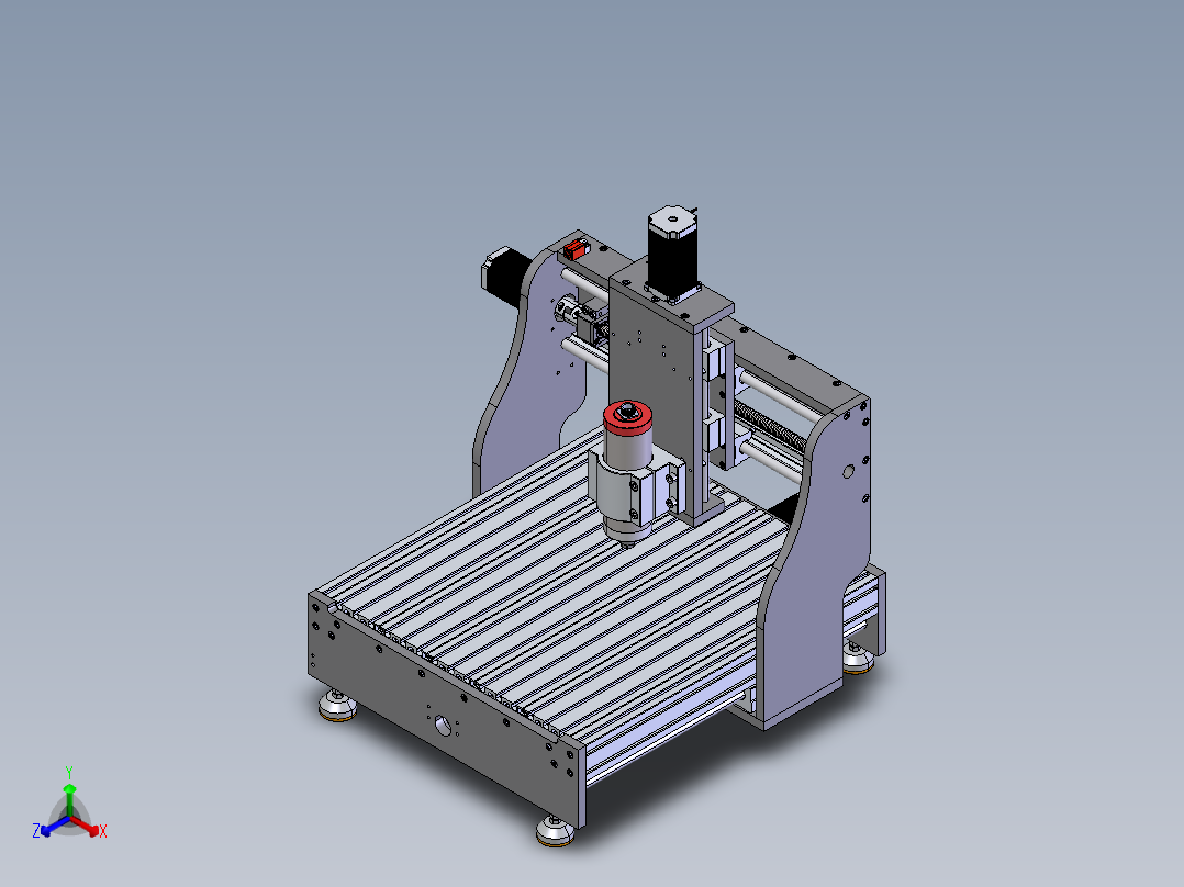 cnc4040-雕刻机正等轴测图