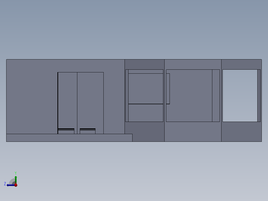 房子、建筑右视图