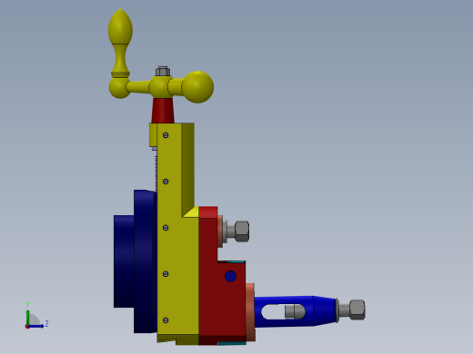 A0003140-车床刀架溜板左视缩略图