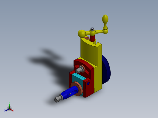 A0003140-车床刀架溜板正等轴测缩略图