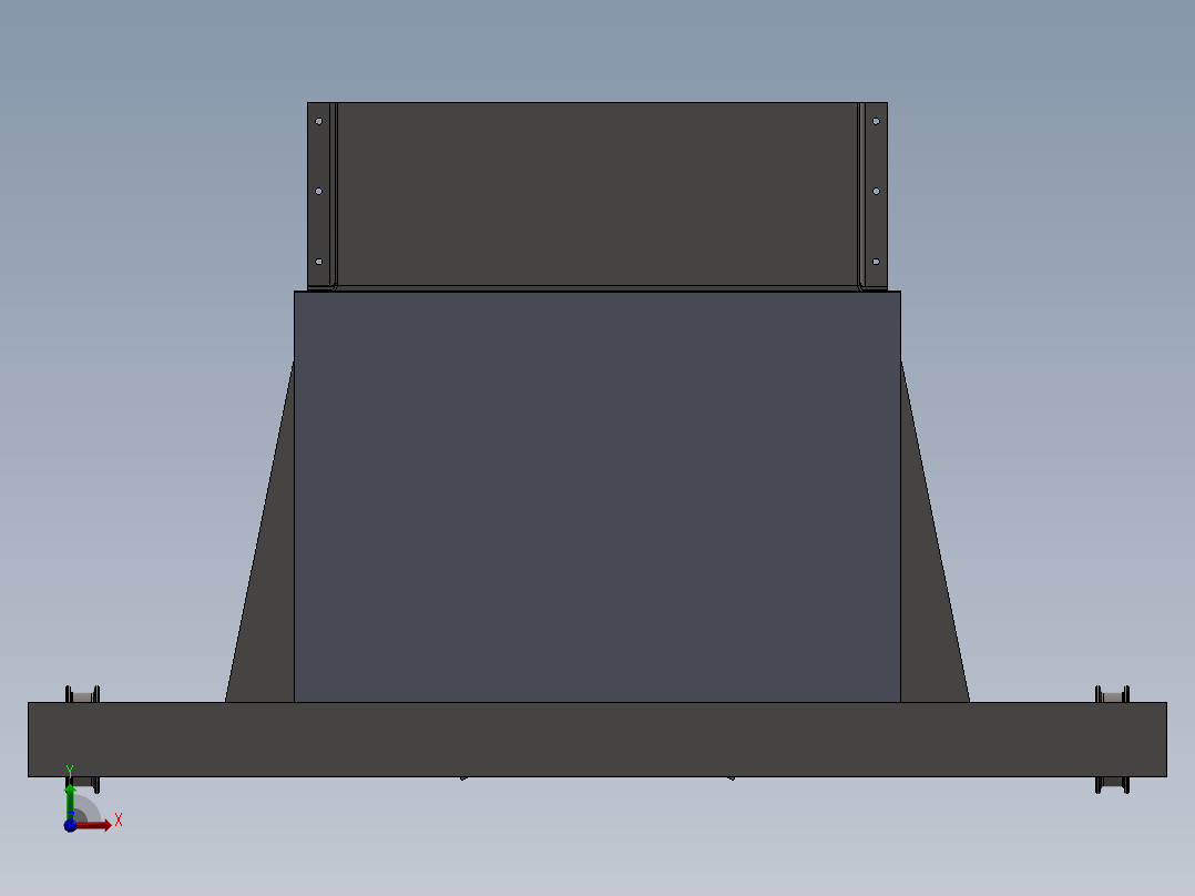 破碎机、发电厂燃煤锅炉燃尽后的渣破碎机前视图