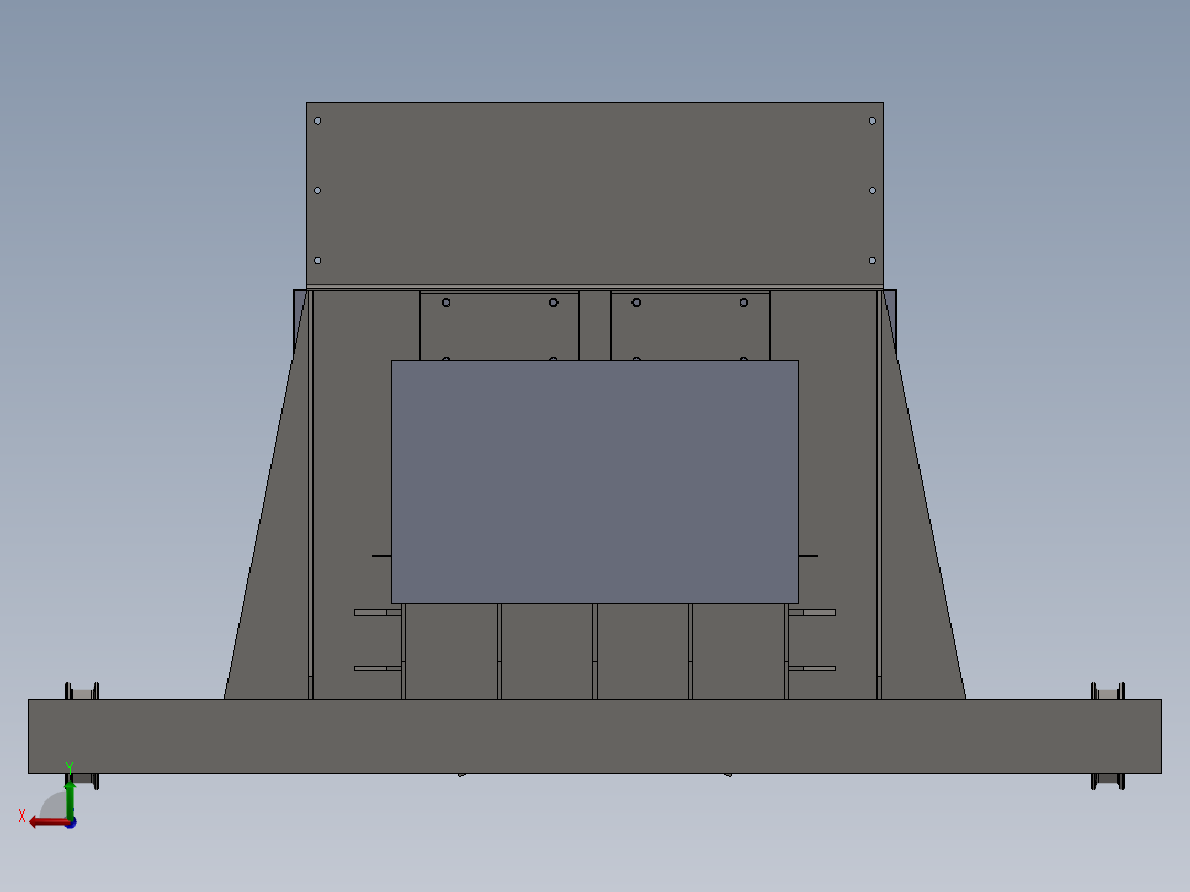 破碎机、发电厂燃煤锅炉燃尽后的渣破碎机后视图