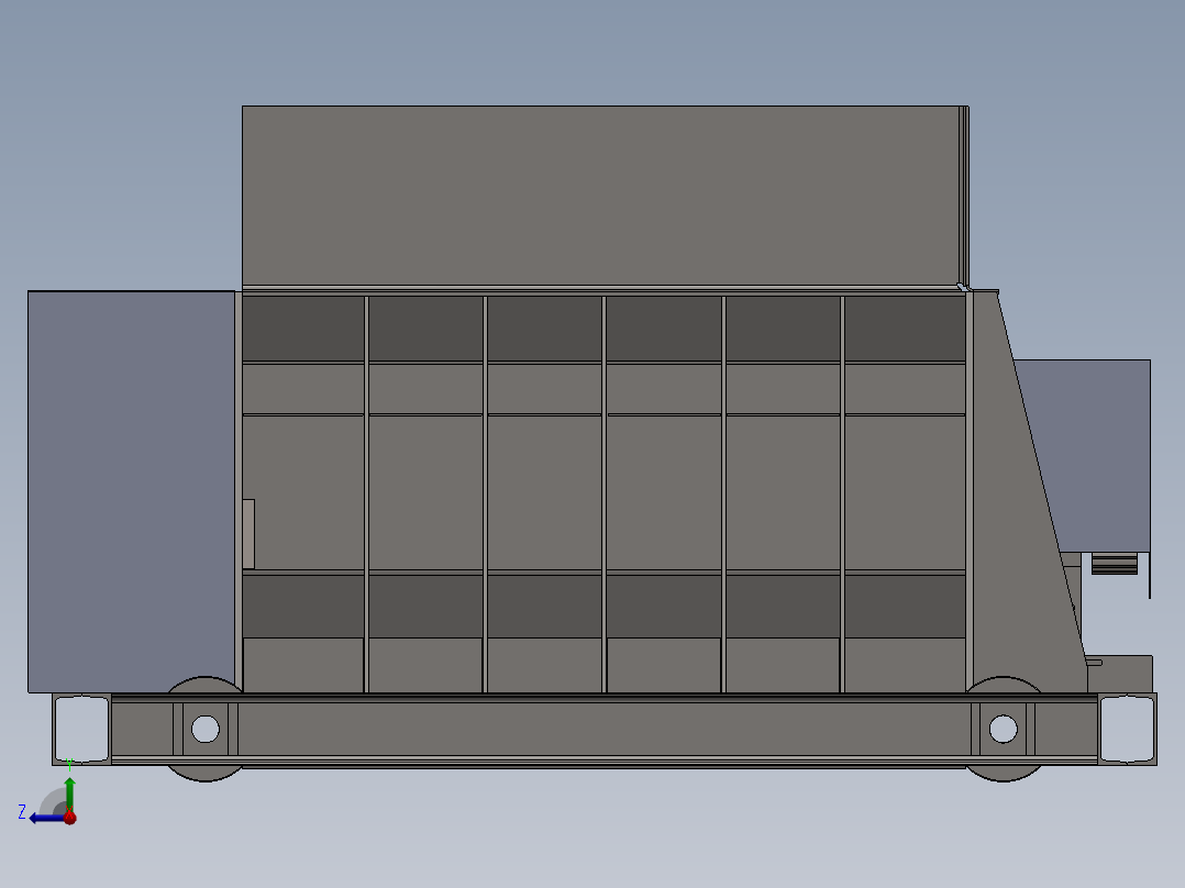 破碎机、发电厂燃煤锅炉燃尽后的渣破碎机右视图