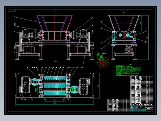 双齿辊破碎机设计