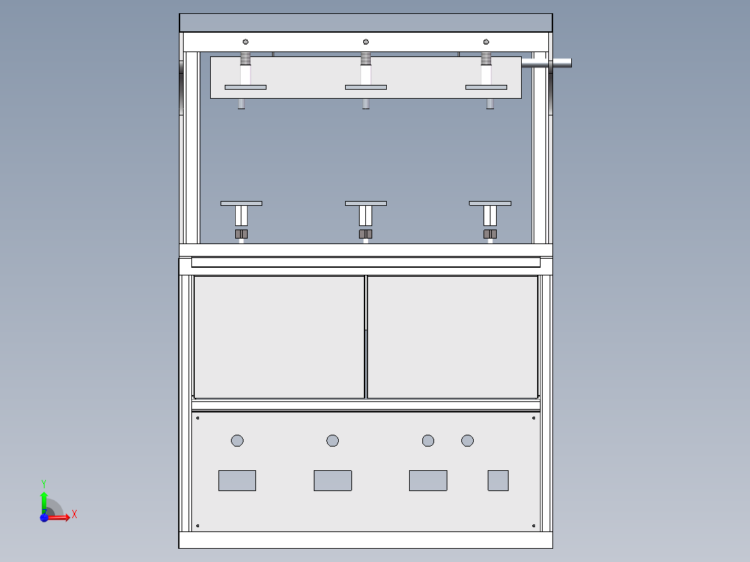 整帽机框架前视图