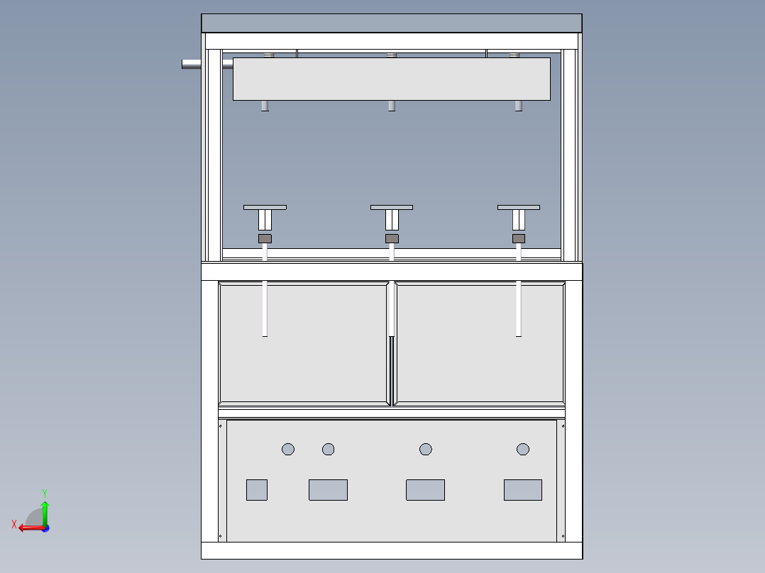 整帽机框架后视图