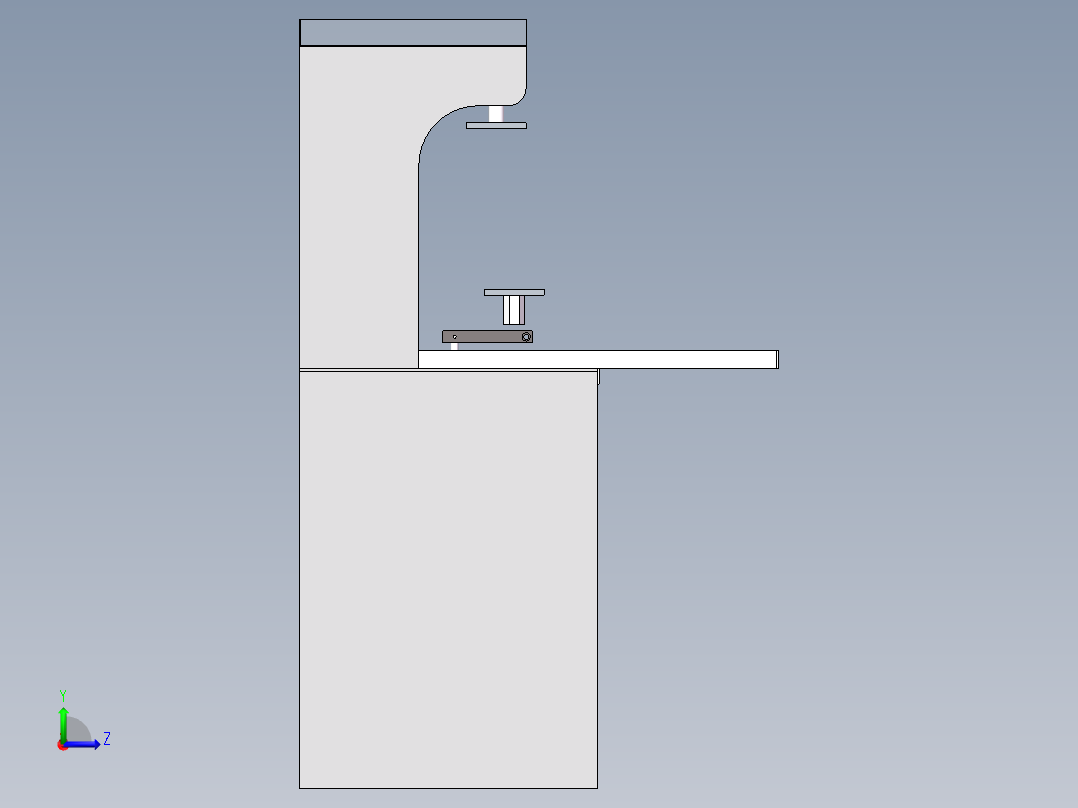 整帽机框架左视图