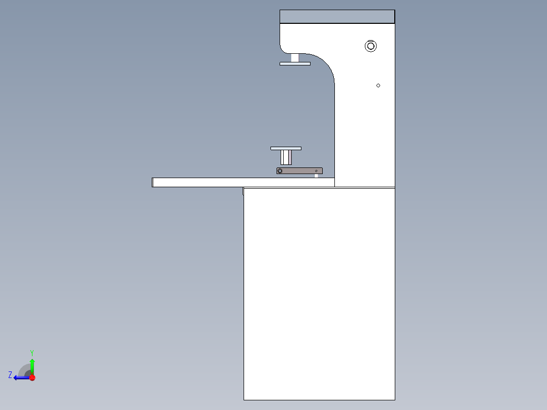 整帽机框架右视图