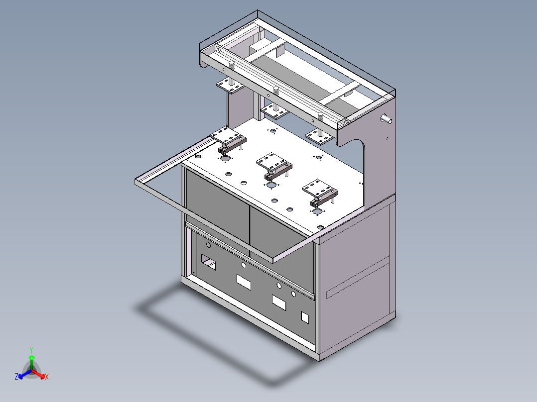 整帽机框架正等轴测图