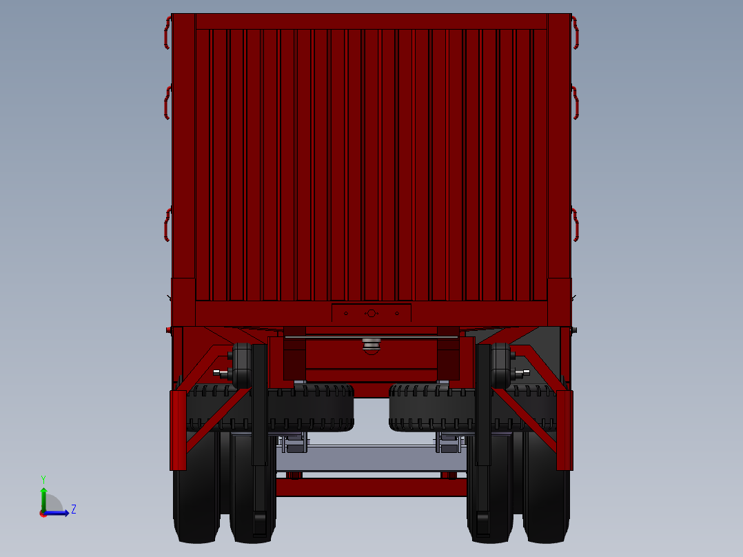 13米平板仓栅半挂运输车- 478435--200左视图