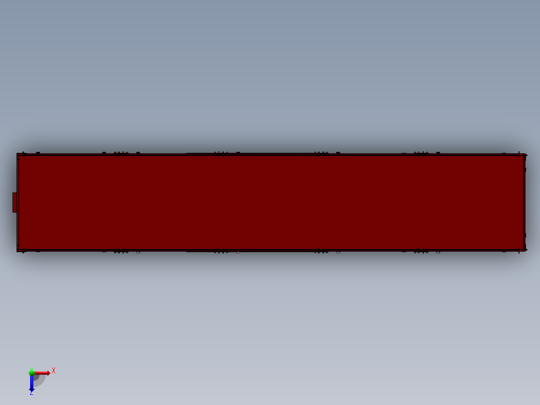 13米平板仓栅半挂运输车- 478435--200俯视图