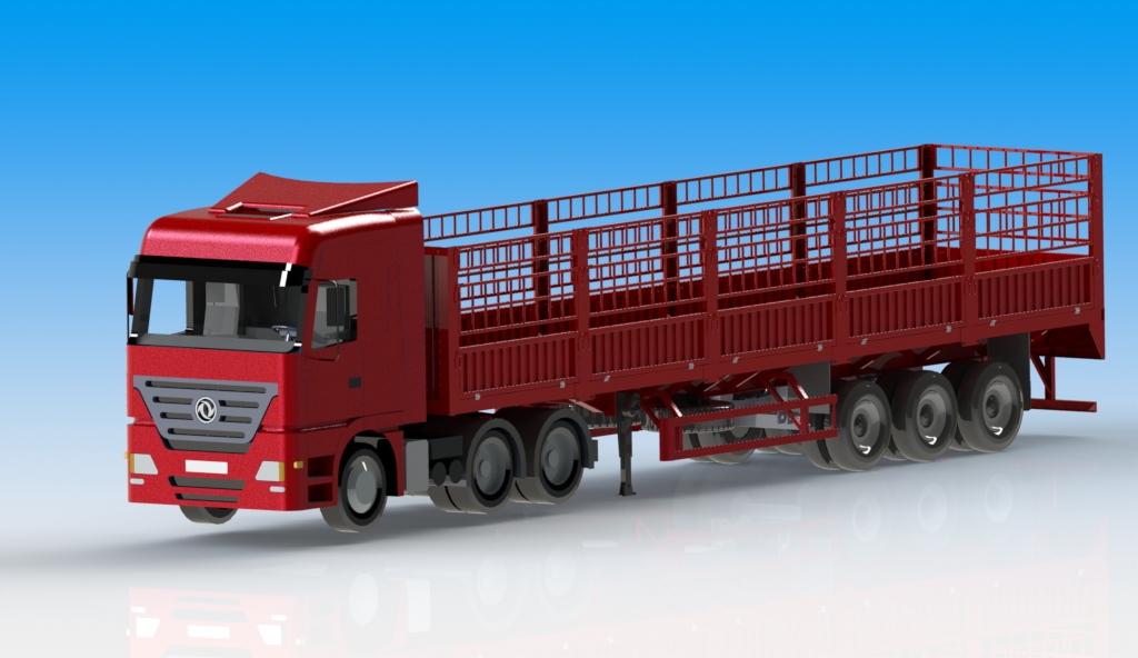 13米平板仓栅半挂运输车- 478435--200