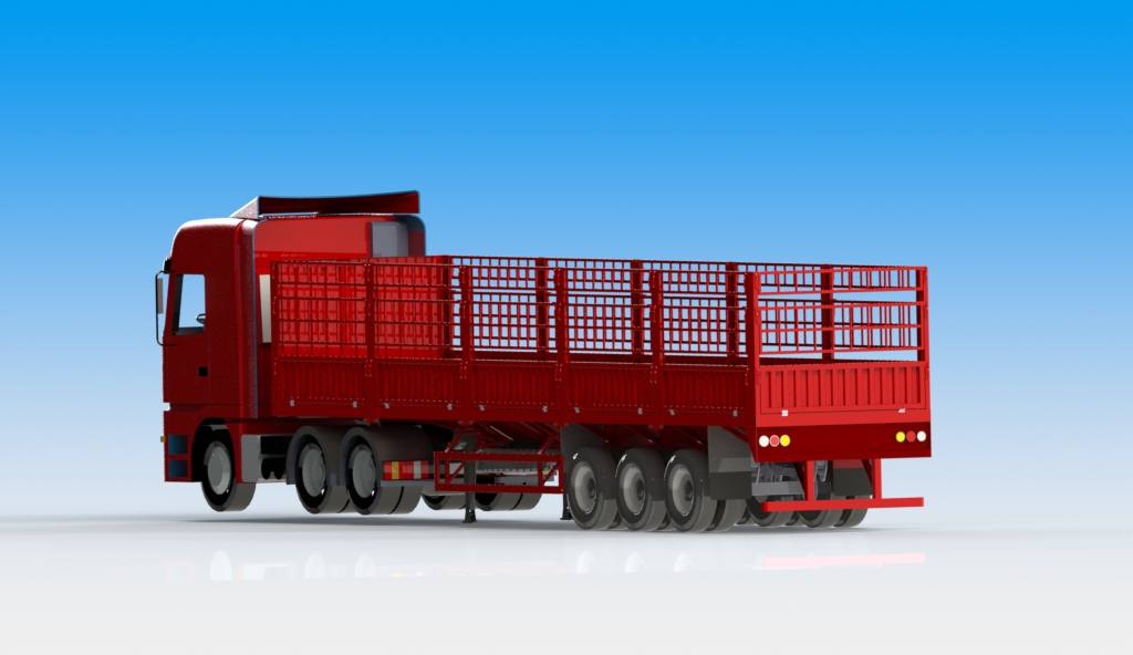 13米平板仓栅半挂运输车- 478435--200