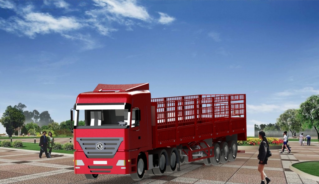 13米平板仓栅半挂运输车- 478435--200