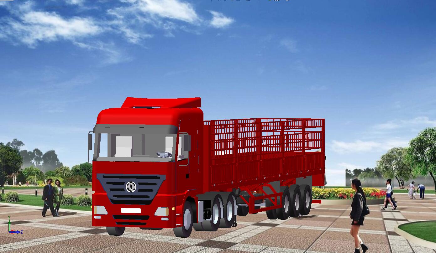 13米平板仓栅半挂运输车- 478435--200