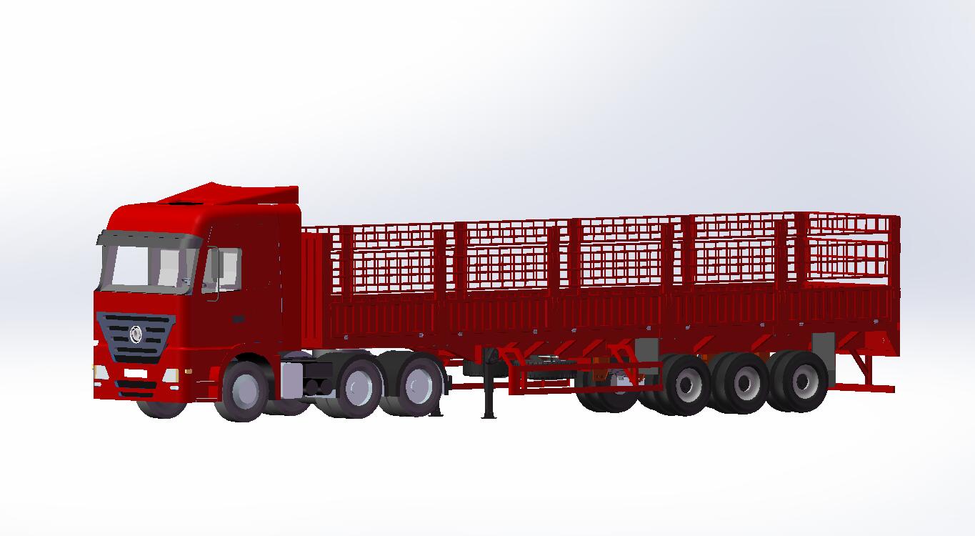 13米平板仓栅半挂运输车- 478435--200