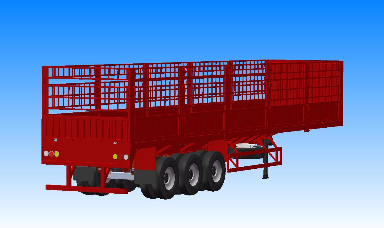 13米平板仓栅半挂运输车- 478435--200