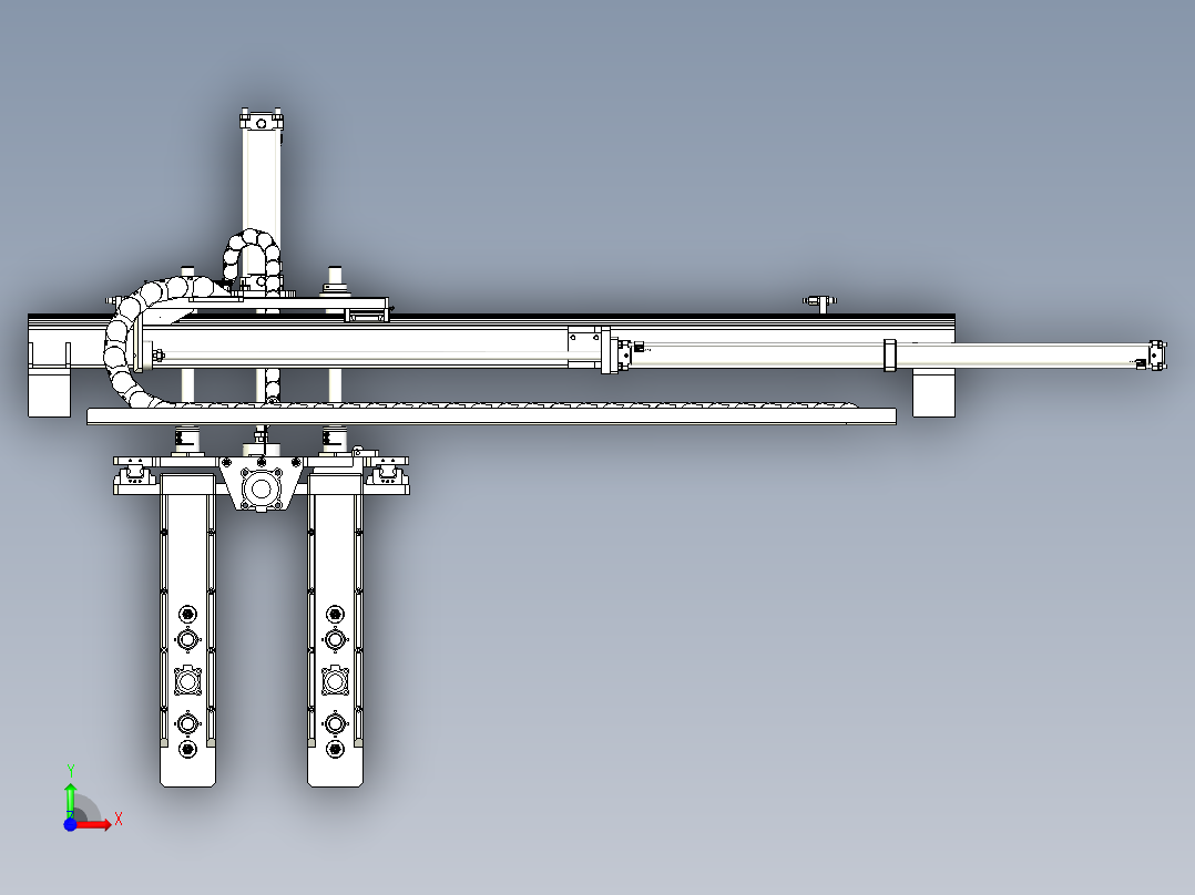 大型三轴真空抓取机械手设计前视图