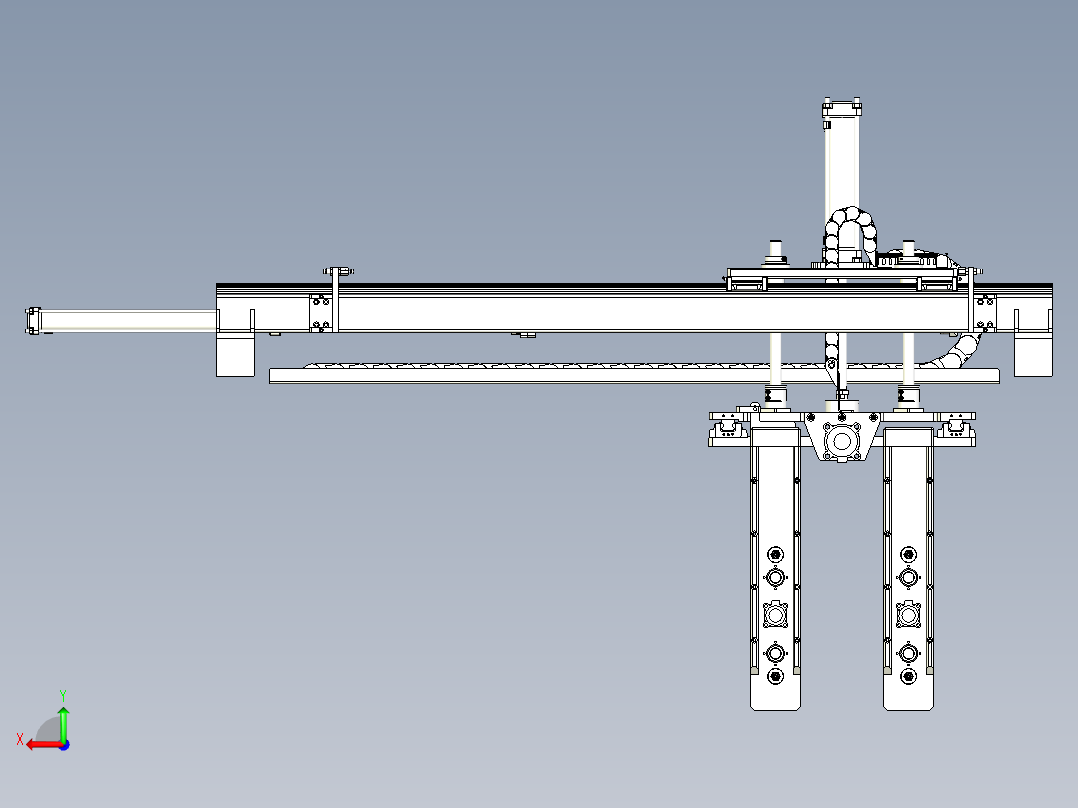 大型三轴真空抓取机械手设计后视图