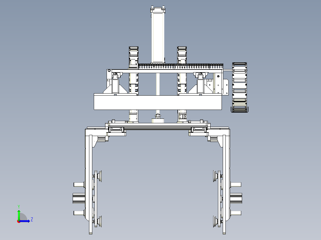 大型三轴真空抓取机械手设计左视图