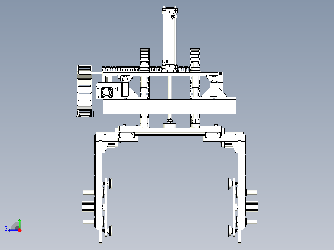 大型三轴真空抓取机械手设计右视图