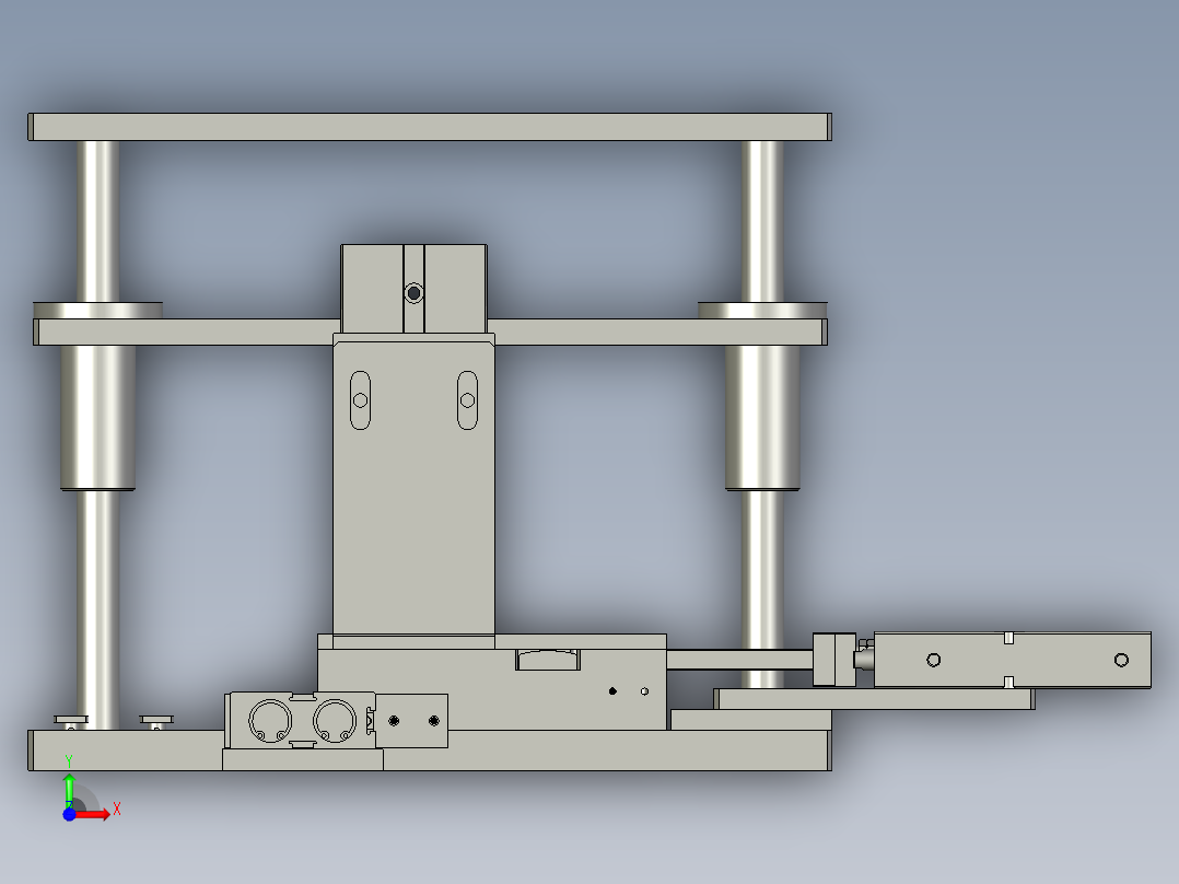 纽扣自动组装嵌合前视图