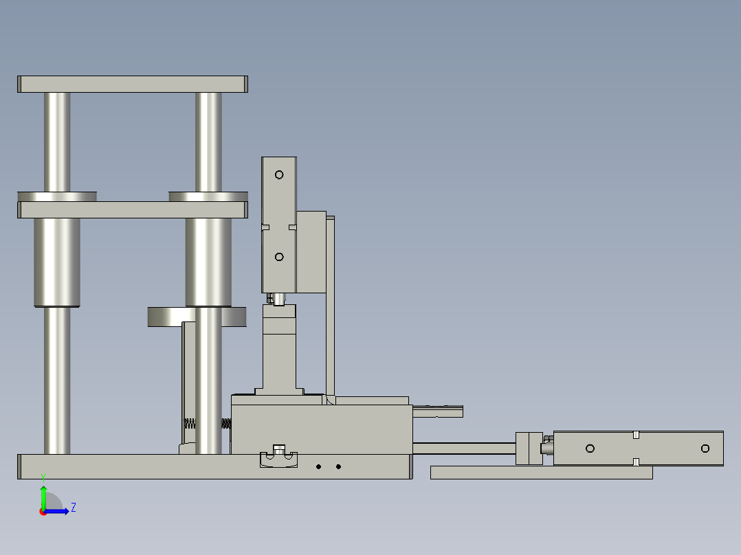 纽扣自动组装嵌合左视图